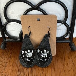 🎸Eagles Hand Crafted Black Earrings🎸